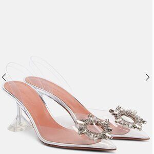 AMINA MUADDI - Begum embellished PVC slingback pumps - Size 36